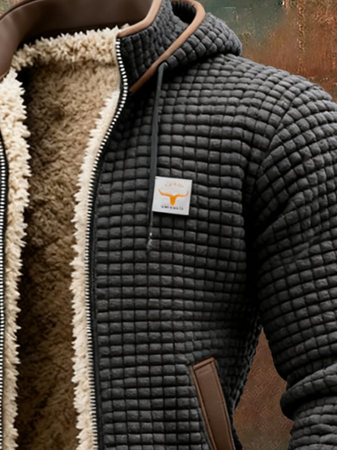 Lars | Giacca invernale imbottita con Teddy-Fleece e struttura a nido d'ape