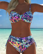Audrey | Bikini con spalline a motivo astratto