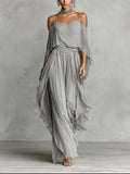 Pauline | Completo leggero con spalle scoperte