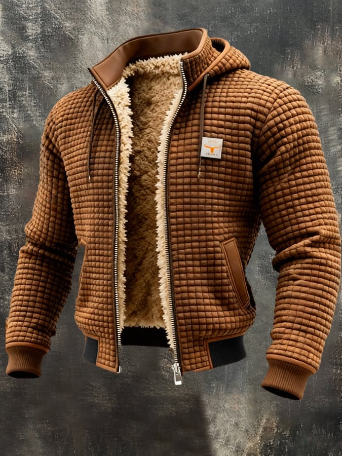 Lars | Giacca invernale imbottita con Teddy-Fleece e struttura a nido d'ape