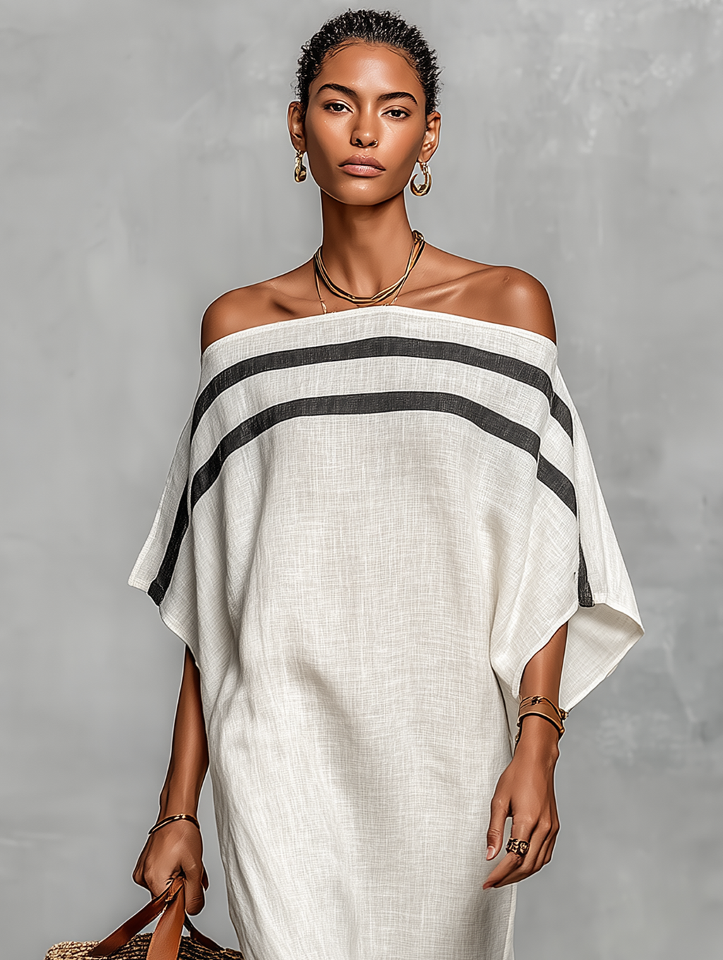 Abito Maxi Minimalista in Lino