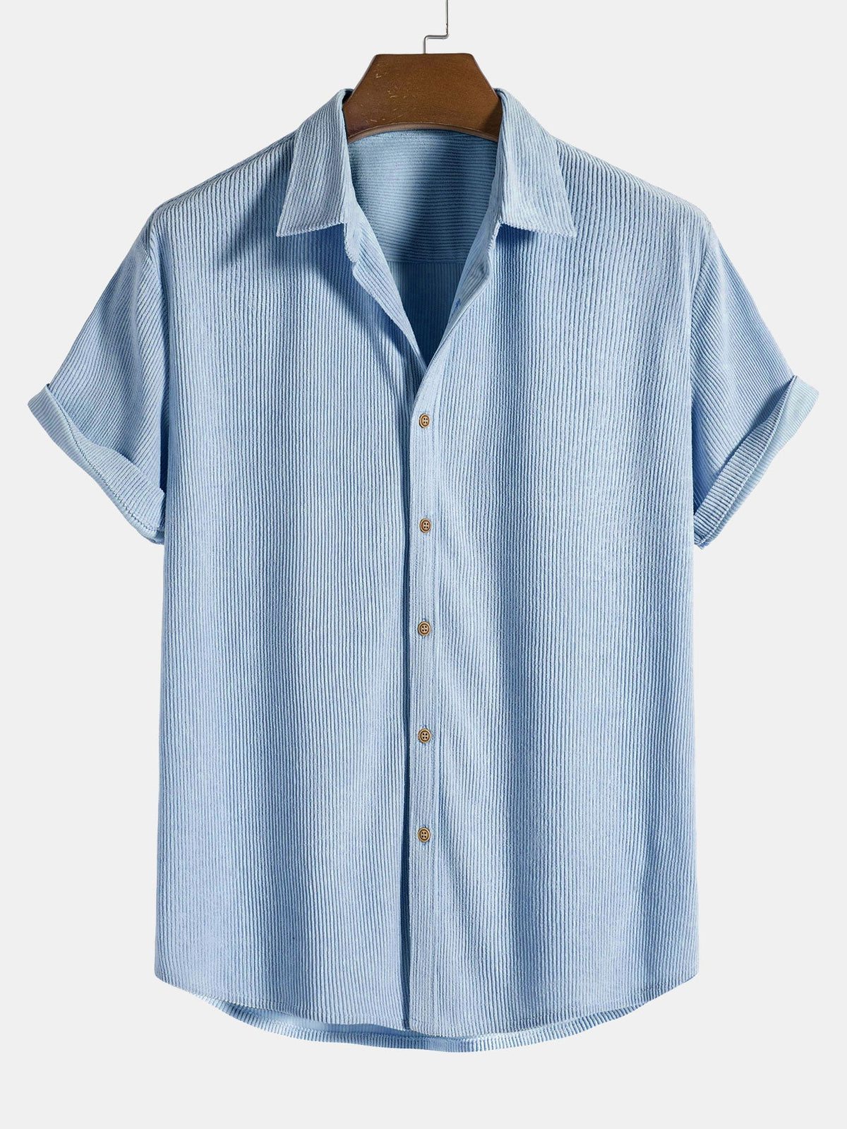 Camicia di Cotone con Maniche Corte