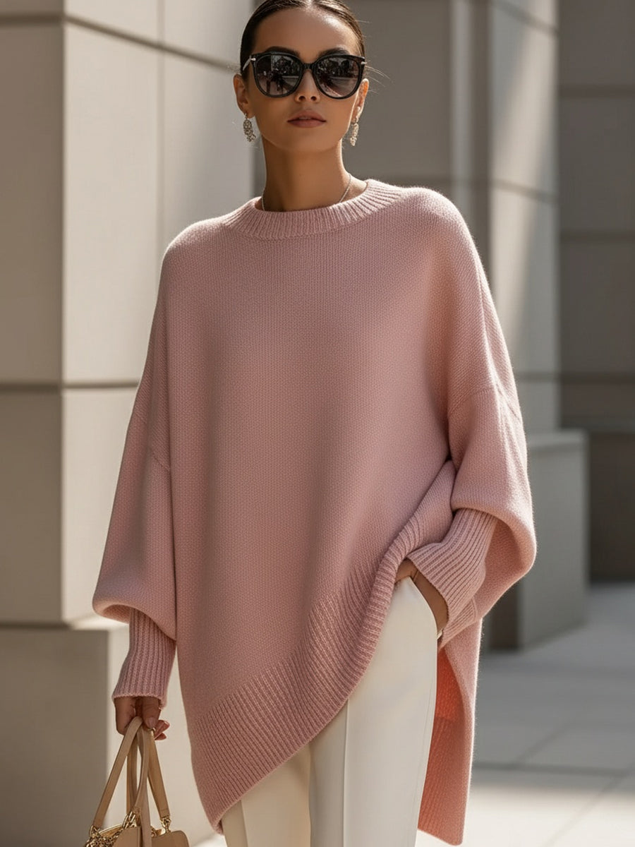 Clarisse | Pullover Ampio Drappeggiato con Collo Largo