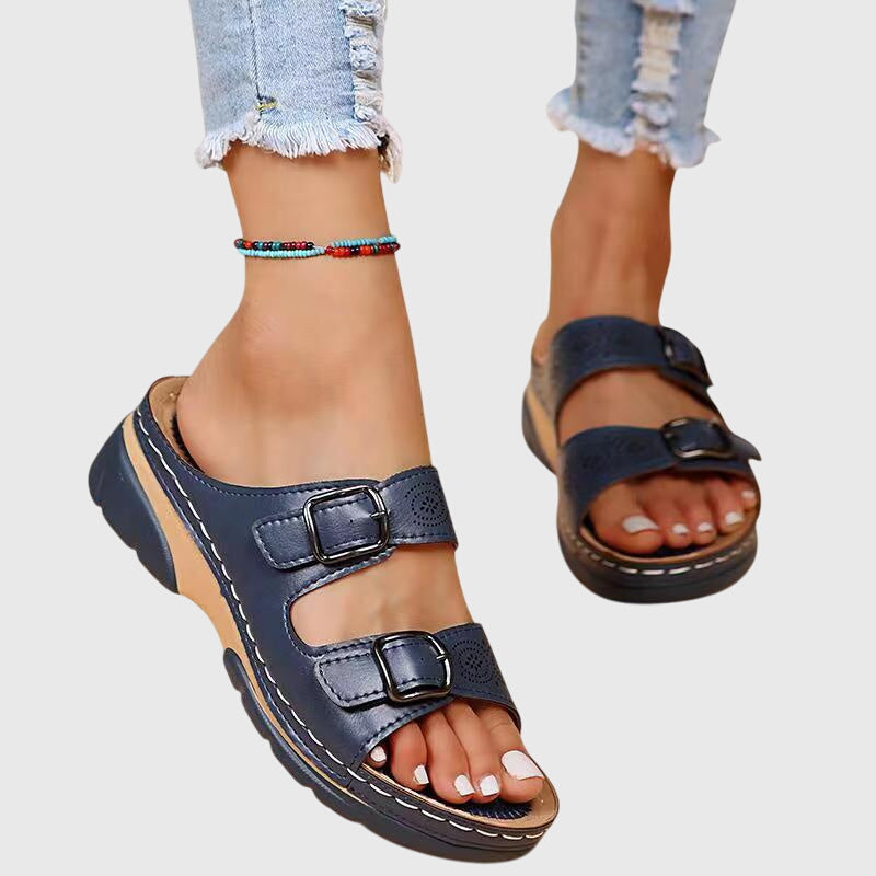 Diora™ | Sandali in pelle ortopedici