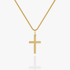Collana da Uomo in Oro con Croce - Collana in Acciaio Inossidabile
