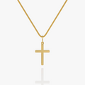 Collana da Uomo con Croce - Collana a Maglia in Acciaio Inossidabile