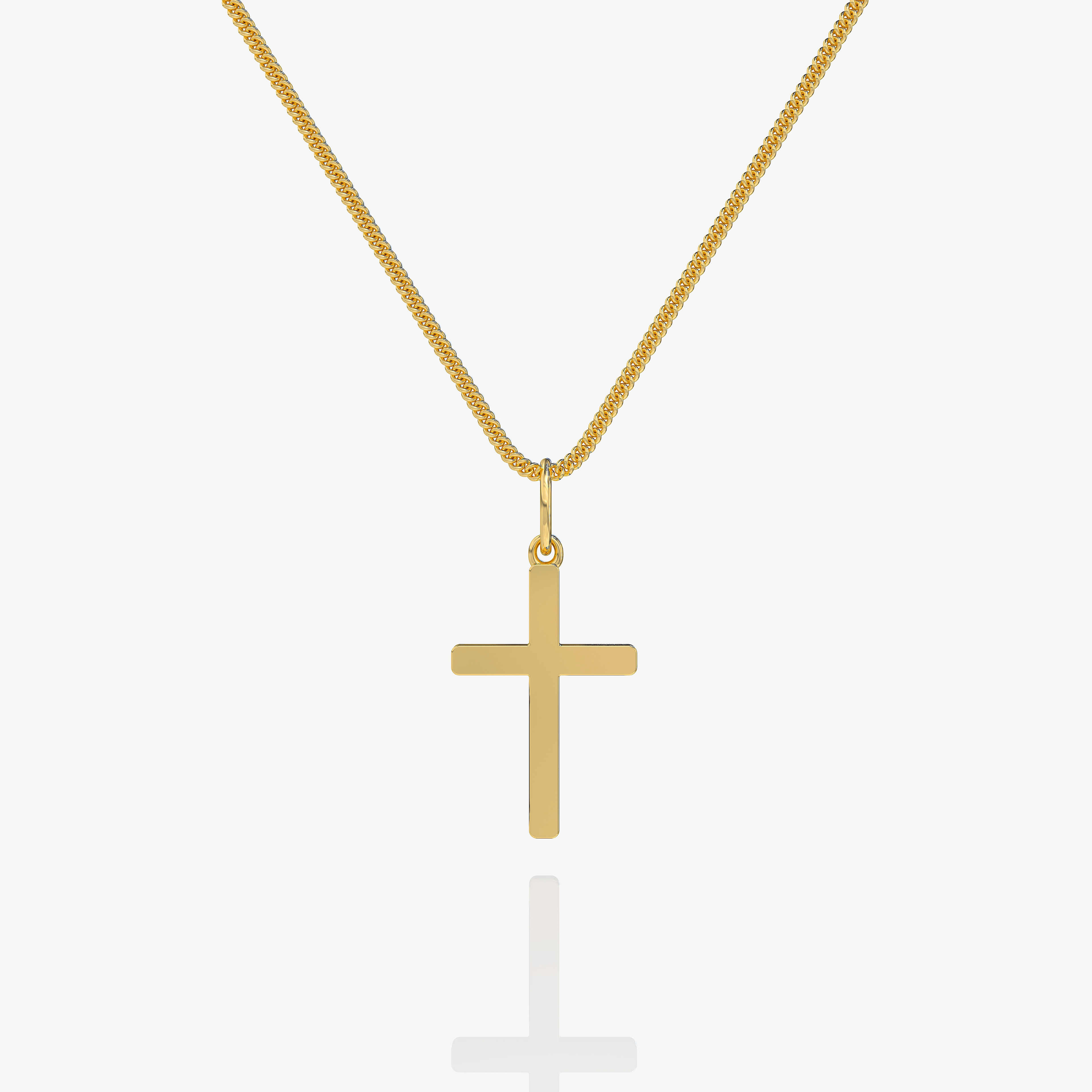 Collana da Uomo con Croce - Collana a Maglia in Acciaio Inossidabile