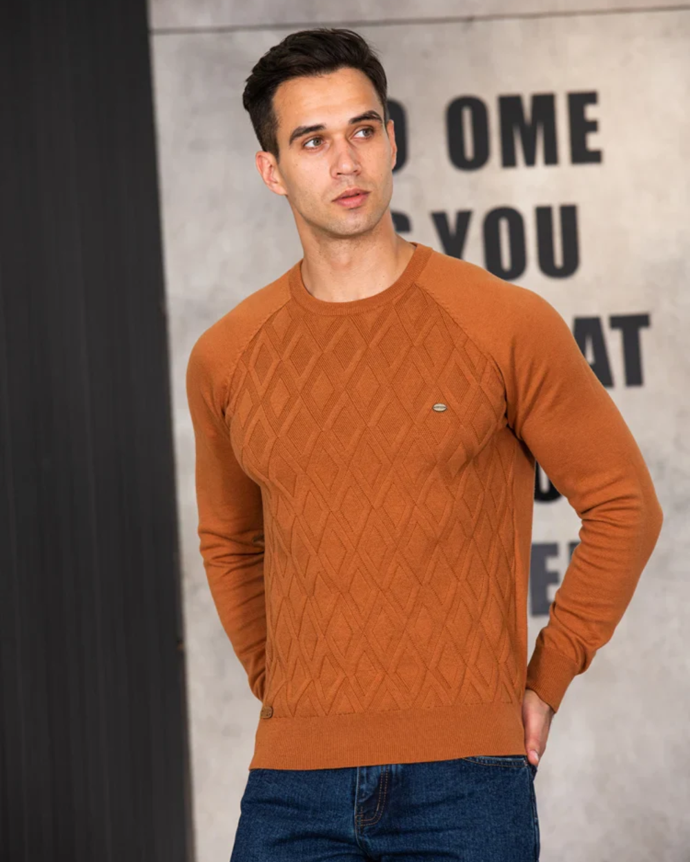 Maglione da Uomo con Design a Quadri
