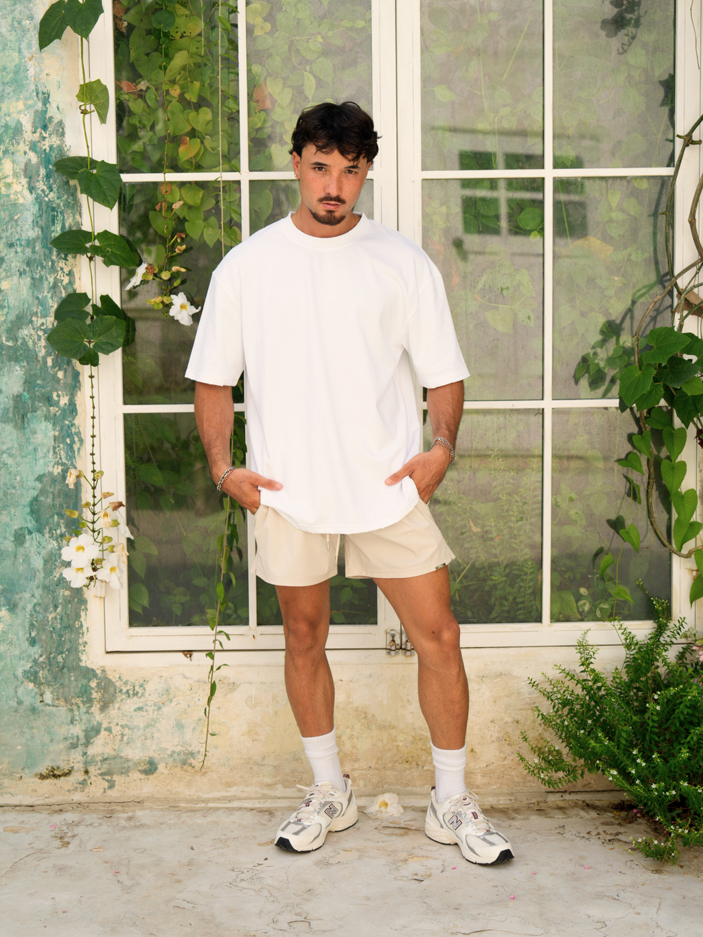 Pantaloni Corti Classici - Crema