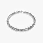 Bracciale Cuban Link in Argento per Uomini - Bracciale a Maglia Spessa