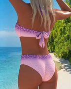 Sofia | Costume da bagno a halterneck con stampa leopardata sfumata