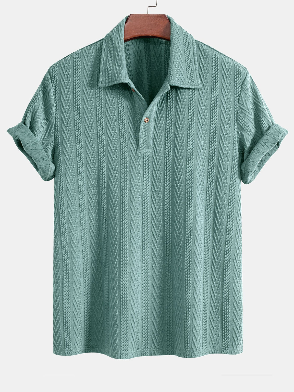Polo Jacquard Geometrico In Maglia