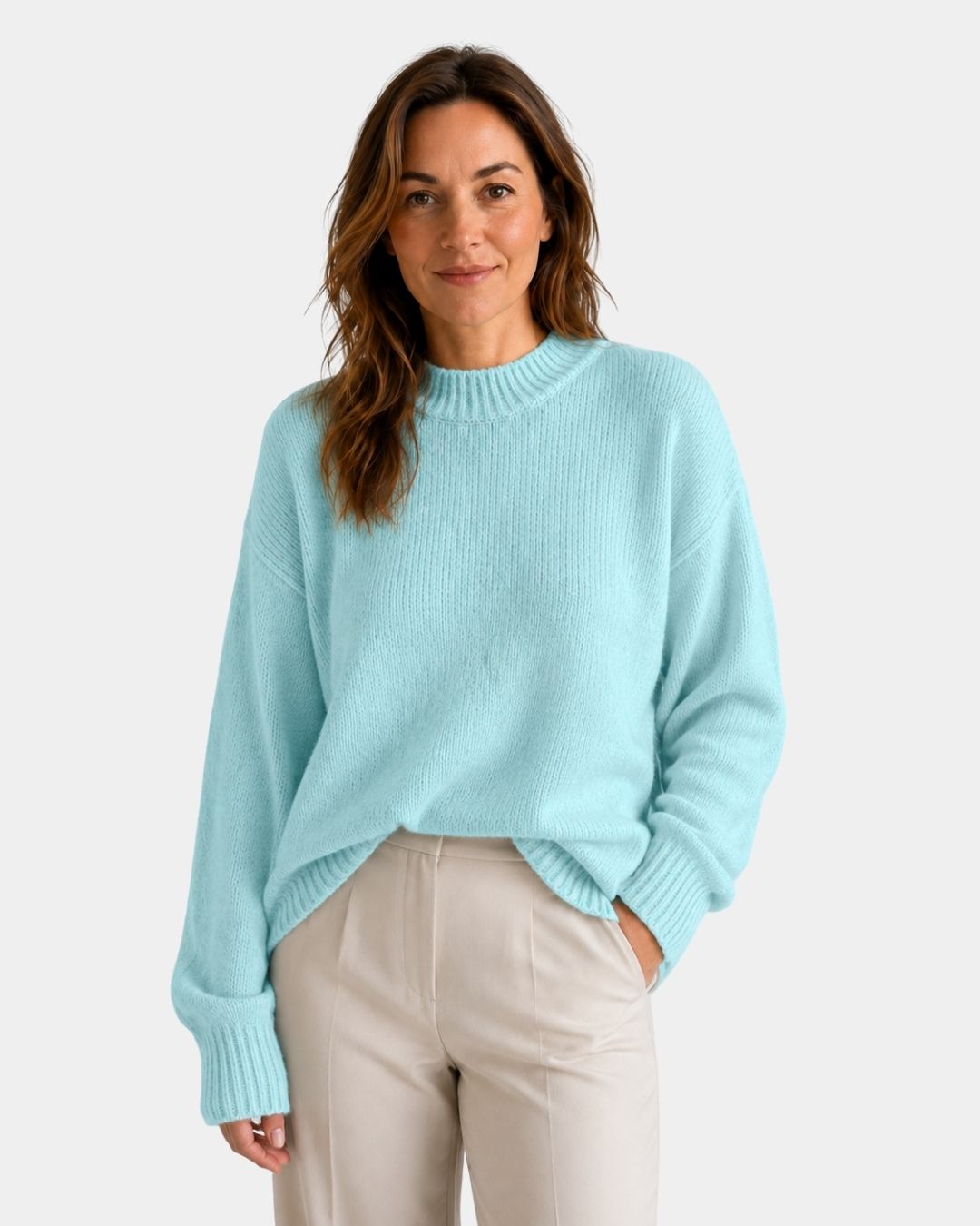 Mae | Maglione a Collo Rotondo e Maniche A Sbuffo