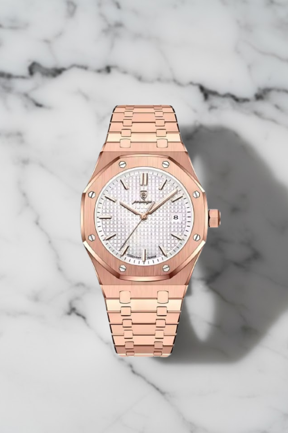 KingRoyal Luxe Orologio da Uomo - Orologio Pesante in Acciaio Inossidabile con Cassa Ottagonale