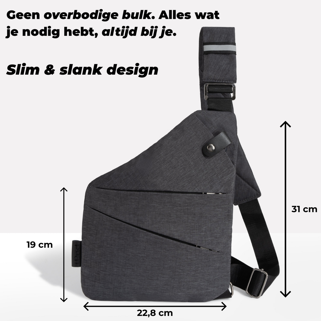 SecuWalker Borsa a Spalla Anti-Furto - Borsa a Crossbody Impermeabile