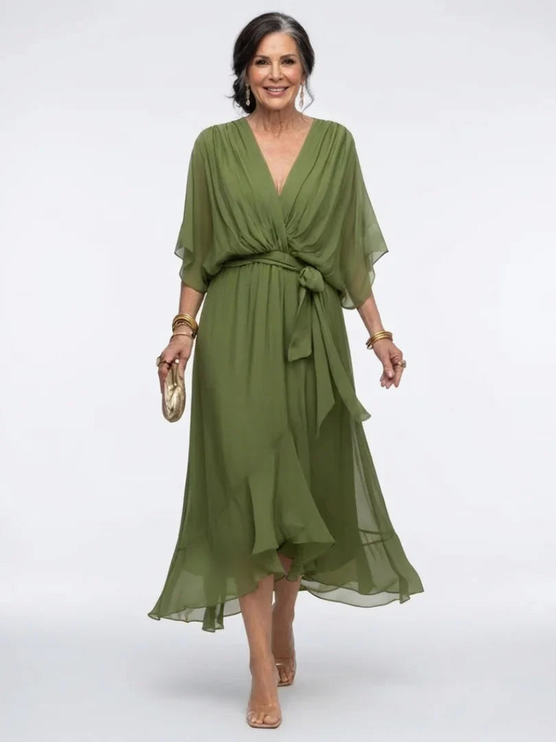 Laura™ | Abito in chiffon con scollatura a V