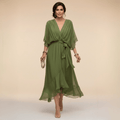 Laura™ | Abito in chiffon con scollatura a V