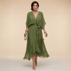 Laura™ | Abito in chiffon con scollatura a V