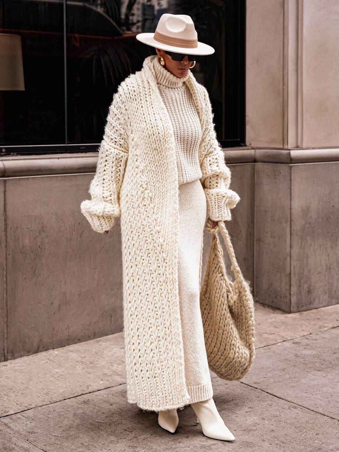 Ivory™| Cappotto in Maglia