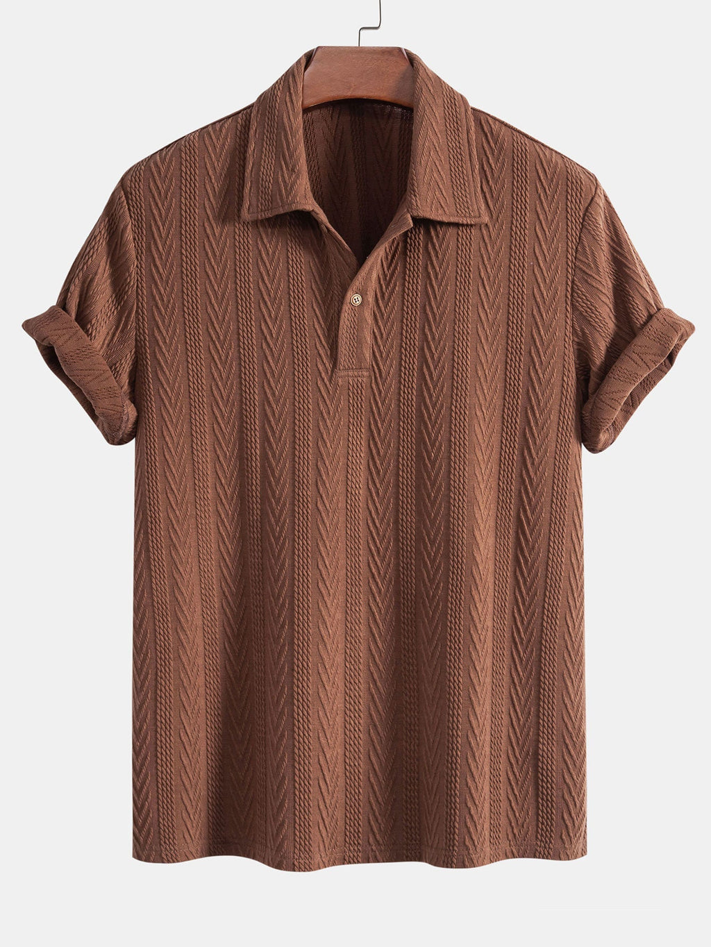 Polo Jacquard Geometrico In Maglia