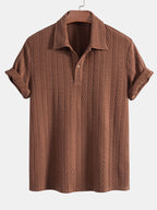 Polo Jacquard Geometrico In Maglia