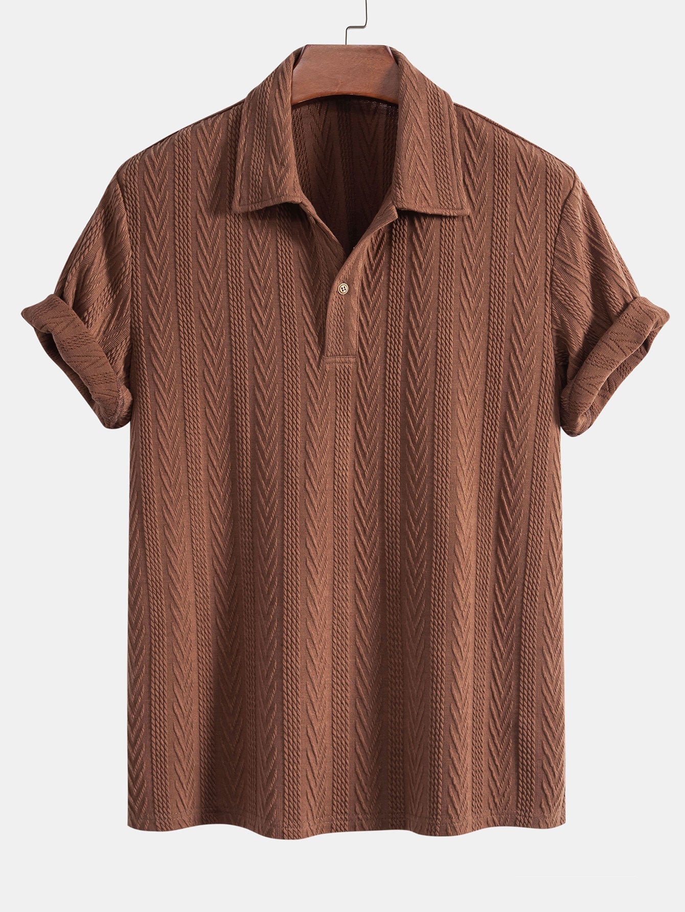 Polo Jacquard Geometrico In Maglia