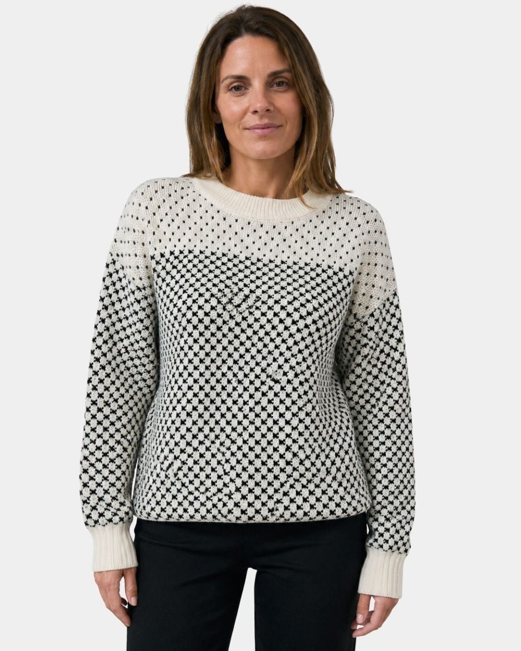 Rachael | Maglione a Collo Rotondo in Blocchi di Colore