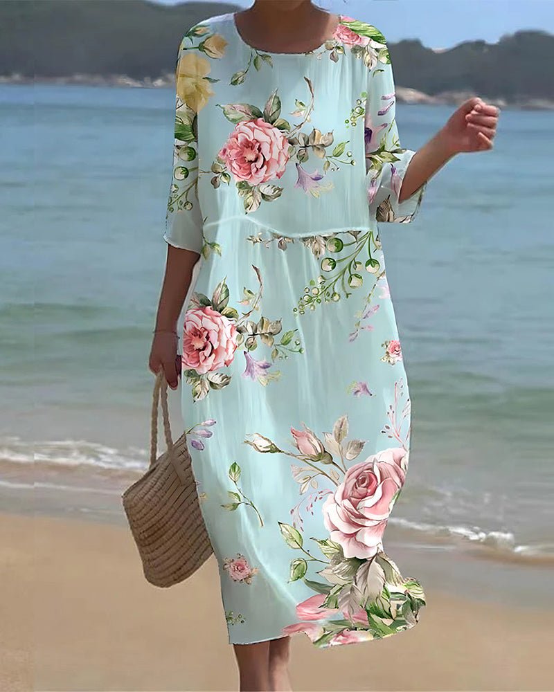 Keely | Abito a Fiori al Tramonto