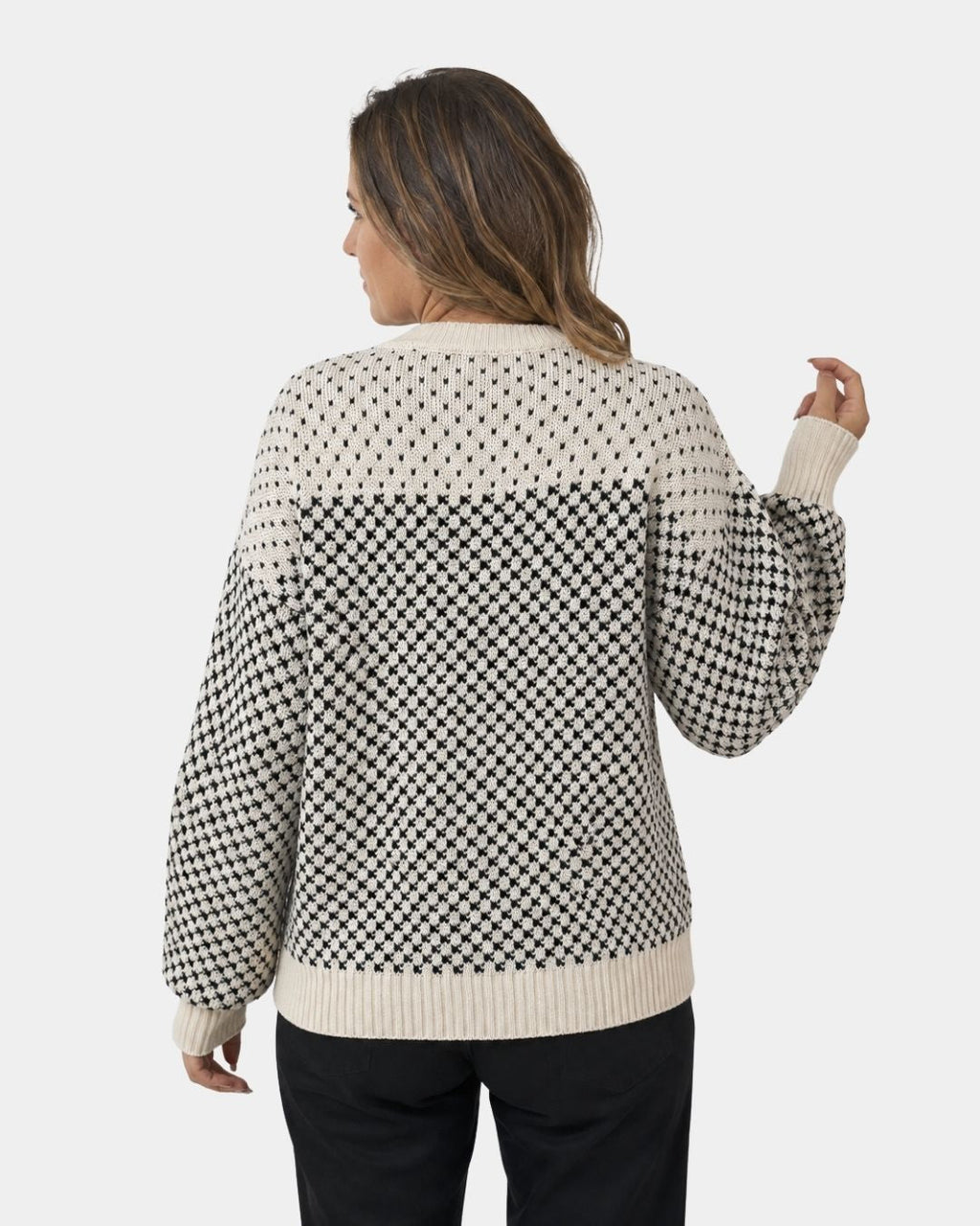 Rachael | Maglione a Collo Rotondo in Blocchi di Colore