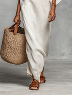 Abito Maxi Minimalista in Lino