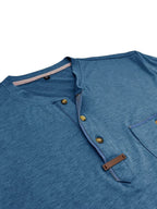Saxon Elegante T-shirt a girocollo con tasca