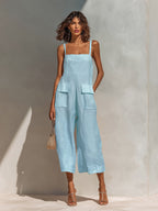 Léna | Combinazione elegante con spalline sottili e gambe larghe