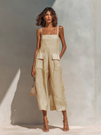 Léna | Combinazione elegante con spalline sottili e gambe larghe