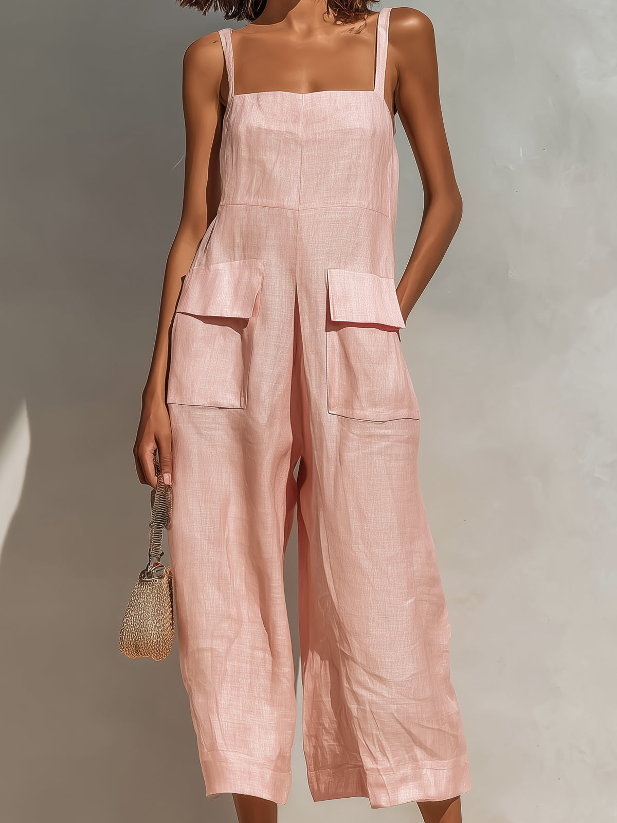 Léna | Combinazione elegante con spalline sottili e gambe larghe