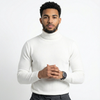 Monte Carlo Premium Collo Alto Uomo - Maglione Fine con Collo Alto