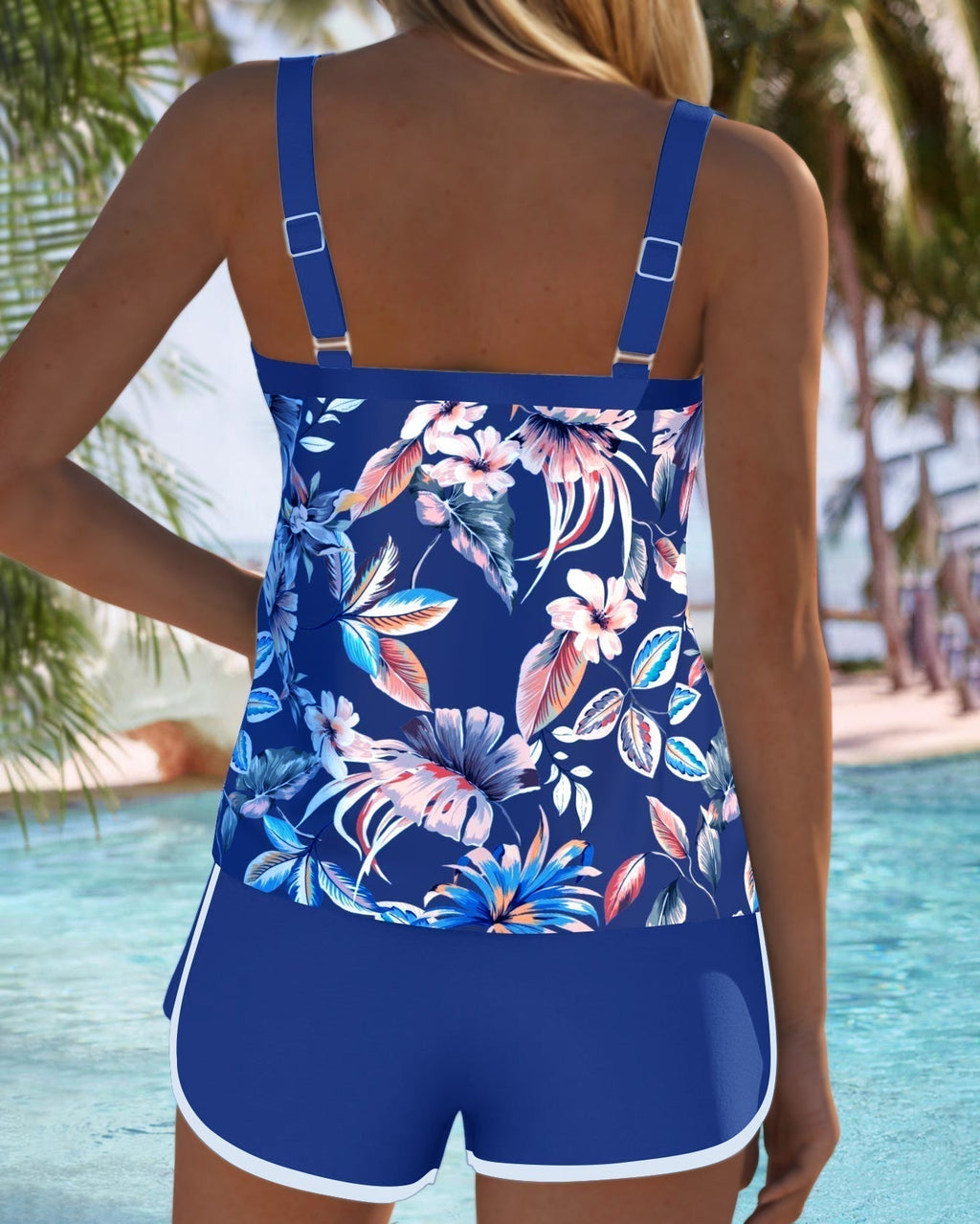 Imke | Tankini senza maniche stampato