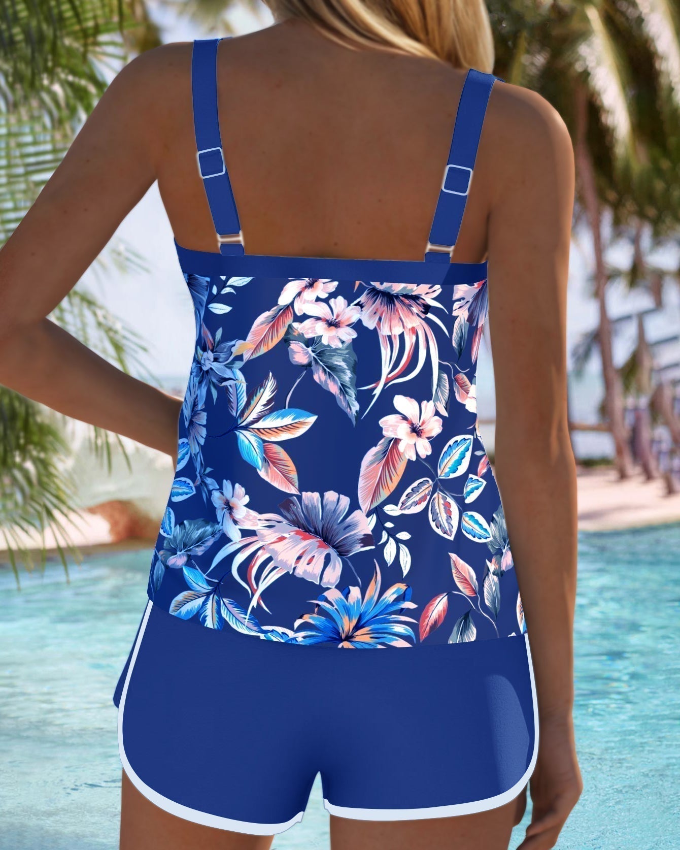 Imke | Tankini senza maniche stampato