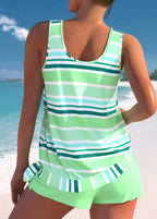 Rosa | Set di Tankini a righe rilassato
