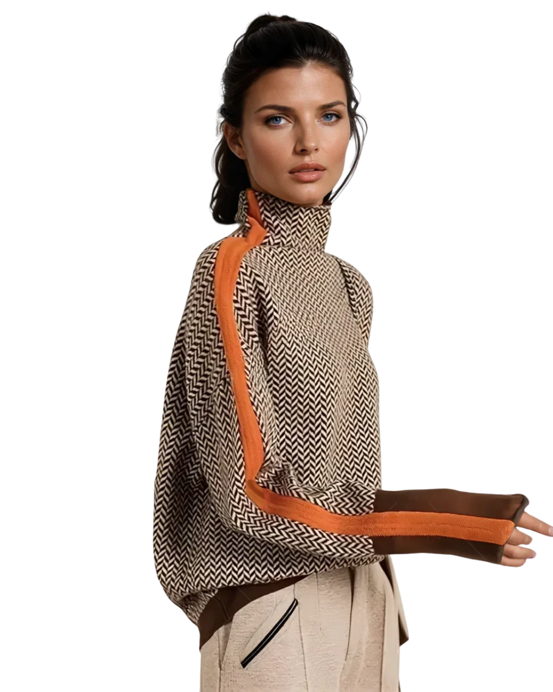 Lindemann Atelier | Malou – Maglione a collo alto con strisce a contrasto