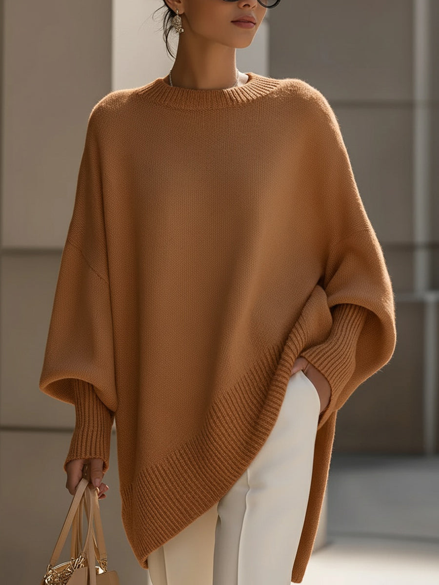Clarisse | Pullover Ampio Drappeggiato con Collo Largo