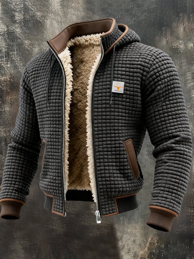 Lars | Giacca invernale imbottita con Teddy-Fleece e struttura a nido d'ape