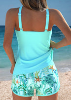 Barbara | Elegante Tankini con Stampa Oceanica