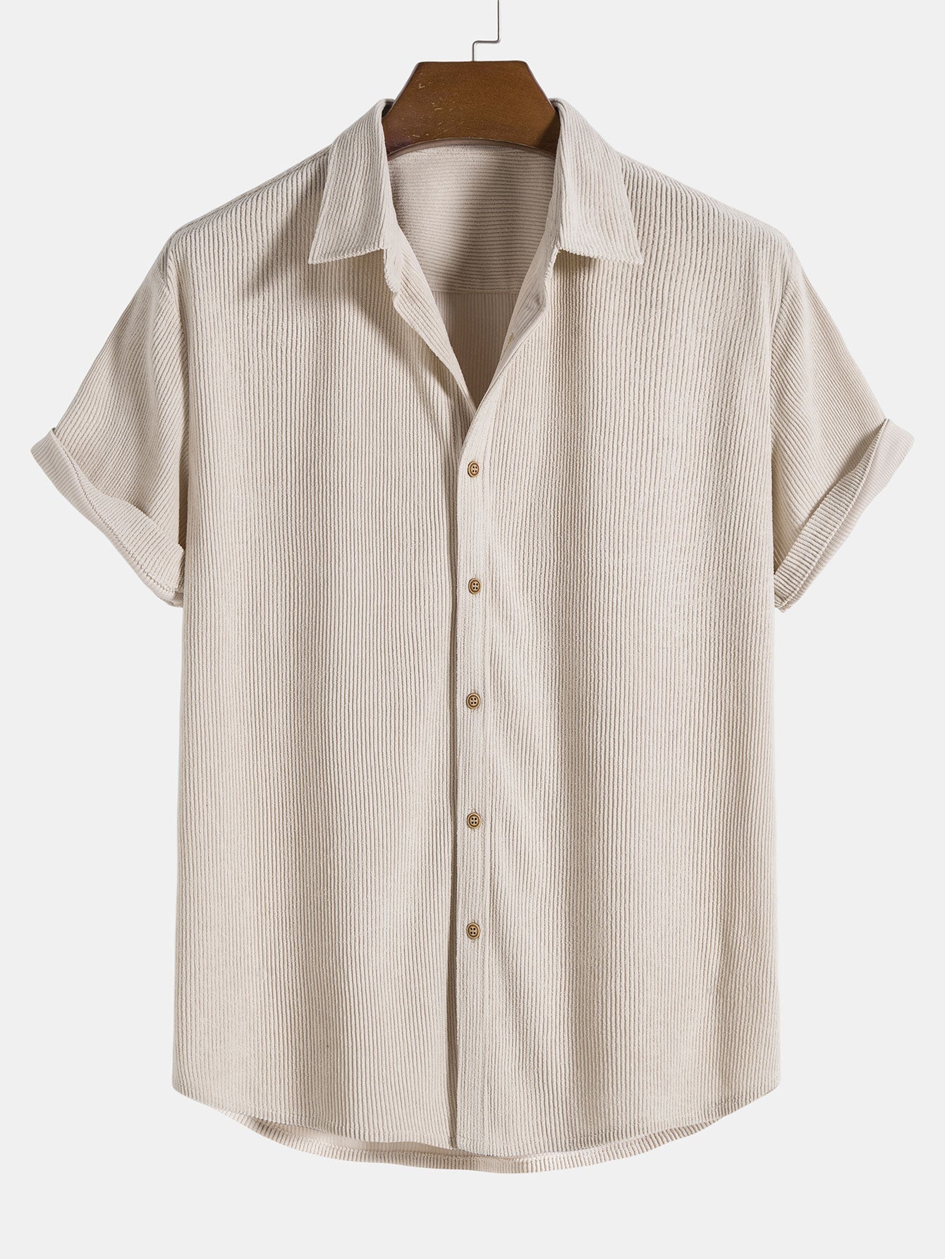 Camicia di Cotone con Maniche Corte