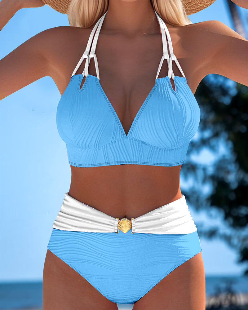 Lily | Costume da bagno con spalline a contrasto