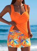 Abigail | Tankini elegante con gonna tropicale