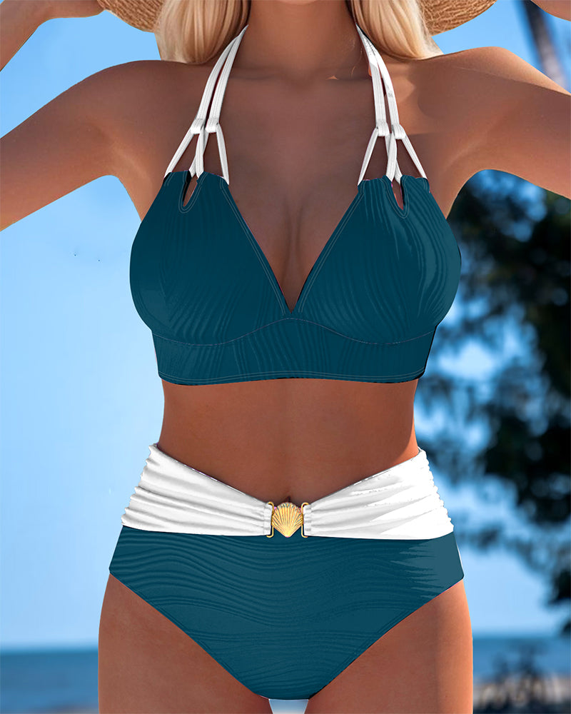Lily | Costume da bagno con spalline a contrasto