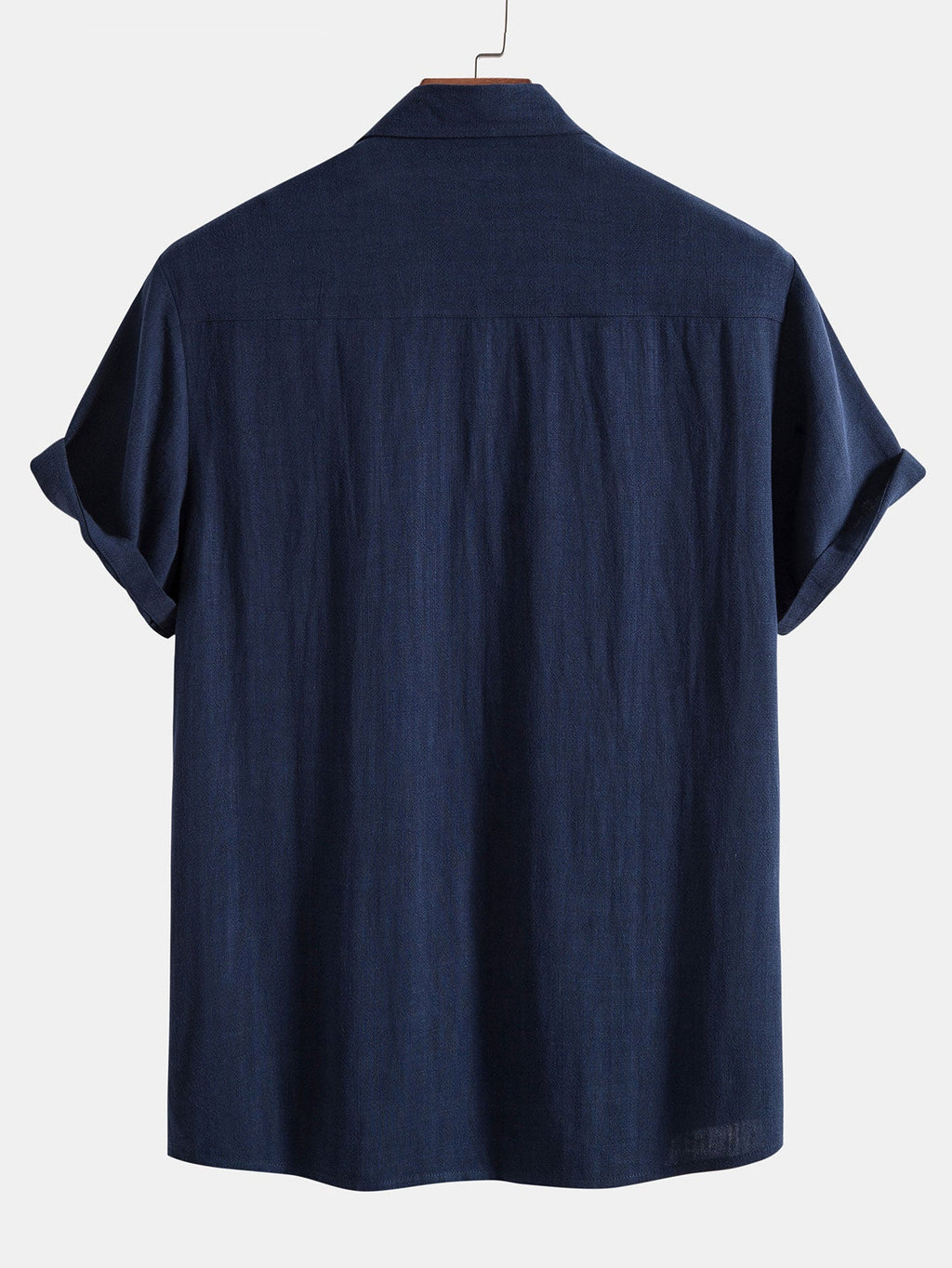 Camicia in Mischia di Lino e Viscosa con Bottoni & Pantaloni in Lino a Gamba Dritta