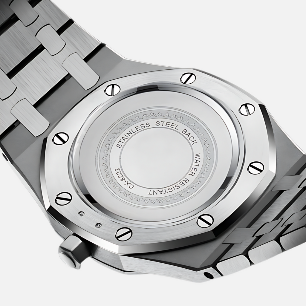 KingRoyal Luxe Orologio da Uomo - Orologio Pesante in Acciaio Inossidabile con Cassa Ottagonale