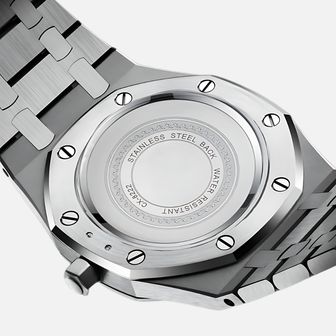 KingRoyal Luxe Orologio da Uomo - Orologio Pesante in Acciaio Inossidabile con Cassa Ottagonale