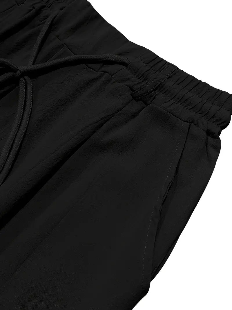 NICHOLS | PANTALONI LARGHI IN LINO CON CORDINO